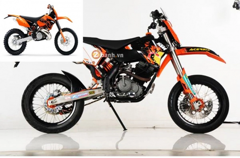 Satria f độ biến thể theo phong cách cào cào ktm exc 250