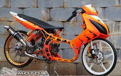 Yamaha nouvo rực lửa với phong cách drag