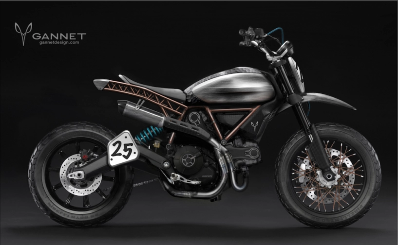 Ducati scrambler concept ý tưởng độ từ gannet design