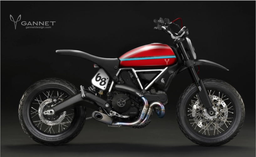 Ducati scrambler concept ý tưởng độ từ gannet design