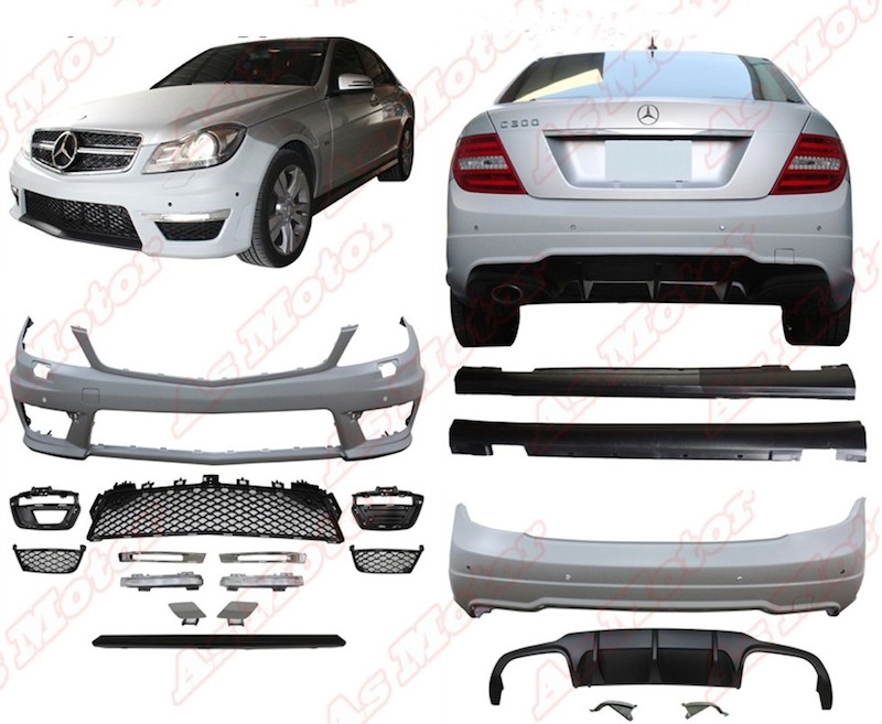 Mercedes c-class w204 đẹp hơn khi độ bodykit c63 amg