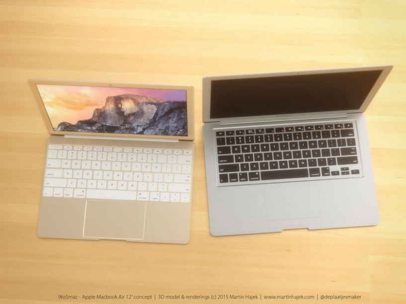 Xuất hiện concept macbook air màu vàng tuyệt đẹp