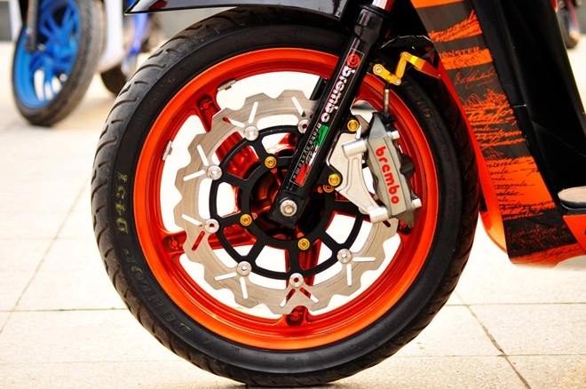 Honda sh 2010 màu cam kawasaki của biker hà thành