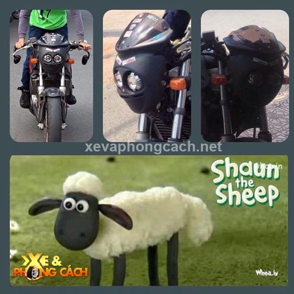 Honda vt 250 spada độ độc đáo với phiên bản shaun the sheep