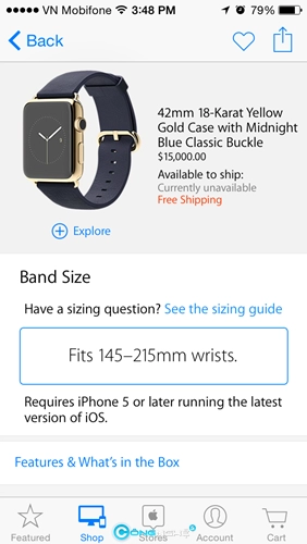 Ngắm hình 360 độ của apple watch bằng iphone