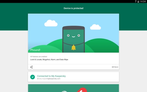 Tìm điện thoại bị mất bằng kaspersky phound