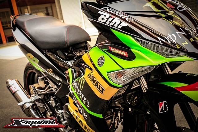 Ảnh thật tế exciter 150 độ tem monster tại bangkok motor show 2015