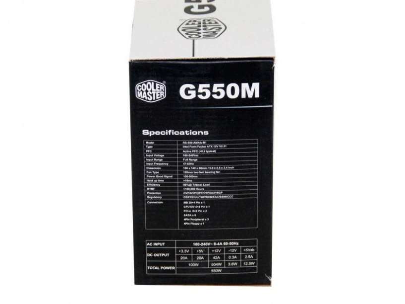 Đánh giá bộ nguồn cooler master g550m p1
