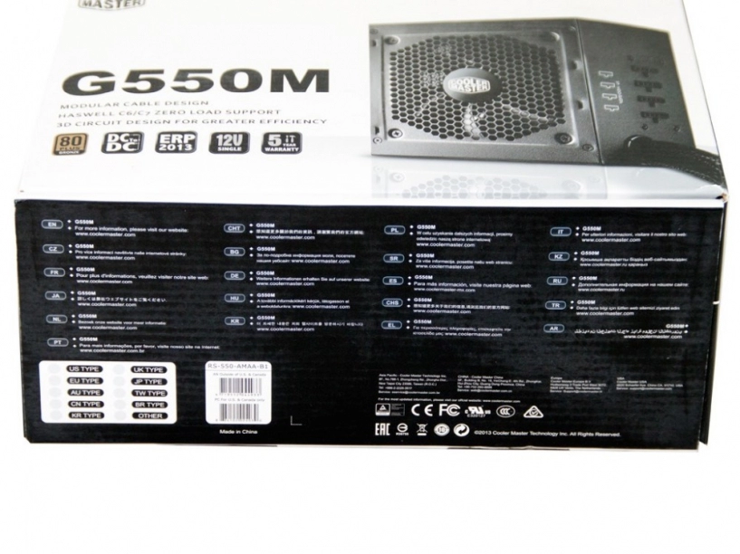 Đánh giá bộ nguồn cooler master g550m p1