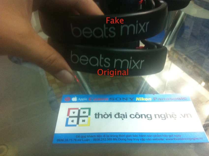 Phân biệt beats mixr black hàng fake và original