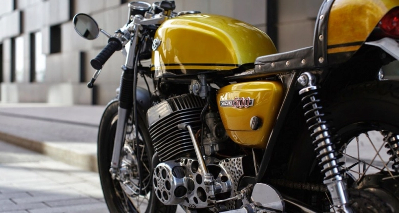 Suzuki t500 độ tinh quái với phong cách cafe racer