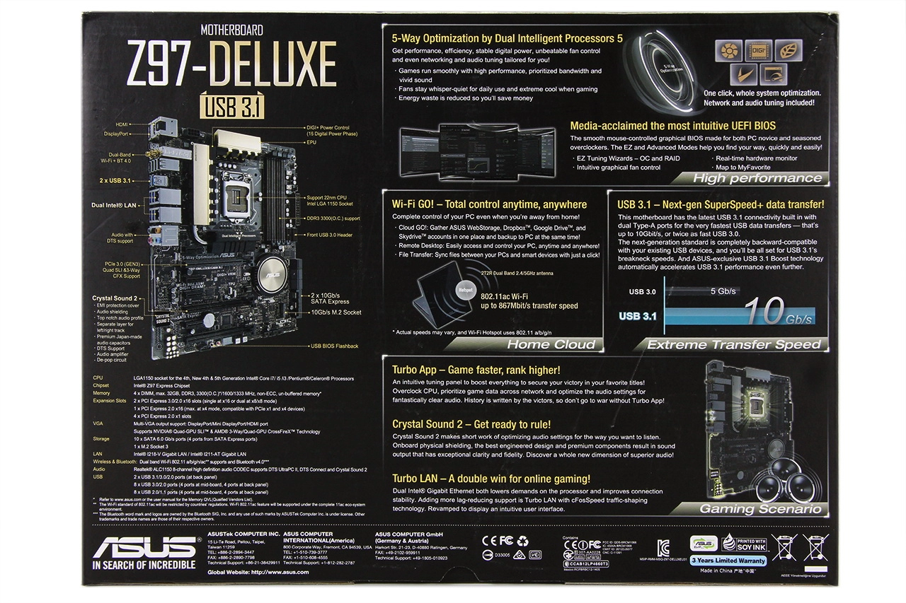 Unbox bo mạch chủ z97-deluxe hỗ trợ usb 31 đầu tiên