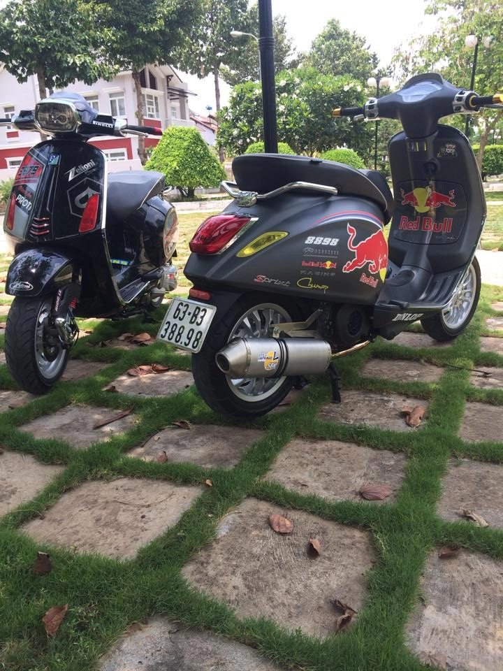 Cặp đôi vespa sprint độ phong cách tại tiền giang