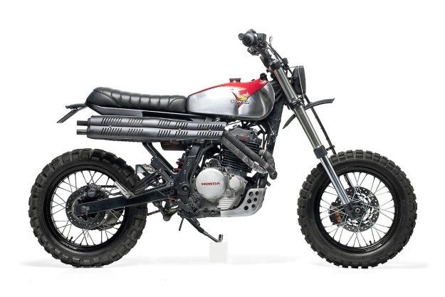 Honda dominator bụi bậm và phá cách với phong cách scrambler