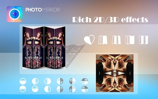 Photomirror editor tạo hình ảnh phản chiếu