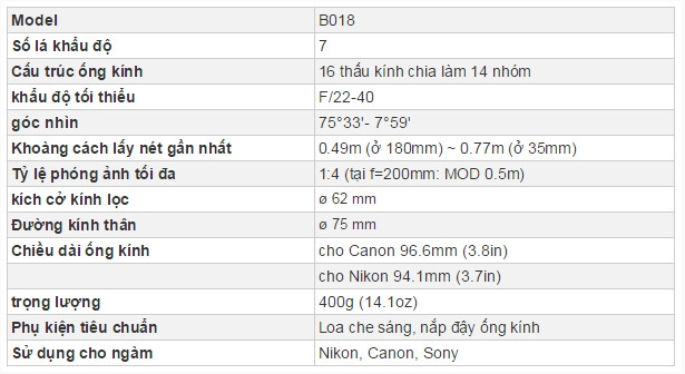 Tamron giới thiệu ống kính 18-200mm nhẹ nhất thế giới