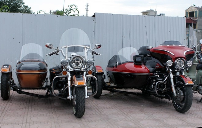 Dàn môtô pkl quy tụ showroom harley-davidson tại hà nội