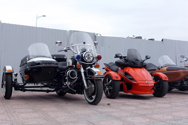 Dàn môtô pkl quy tụ showroom harley-davidson tại hà nội