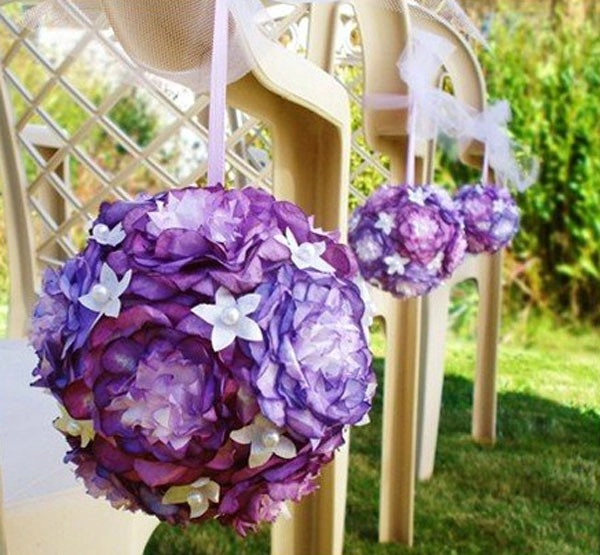 2 cách làm quả cầu hoa trang trí tiệc cưới ấn tượng