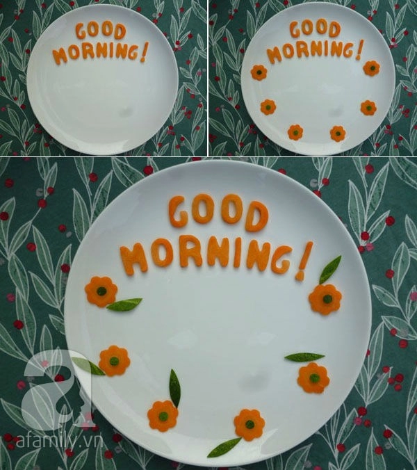 5 kiểu trang trí đĩa ăn kèm theo những lời chúc thật ý nghĩa