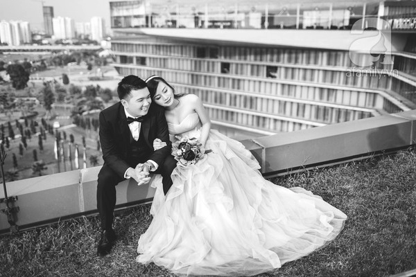 ảnh cưới hà nội Choáng ngợp với bộ ảnh cưới thảo nguyên xanh trên nóc một khách sạn
