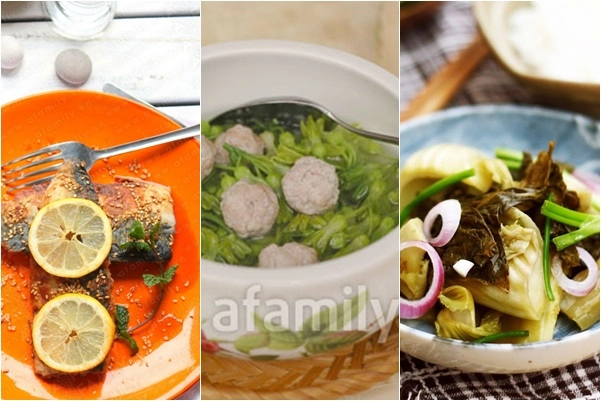Thực đơn cơm tối Chuẩn bị thực đơn bữa tối cho cả tuần chỉ với 383000đ