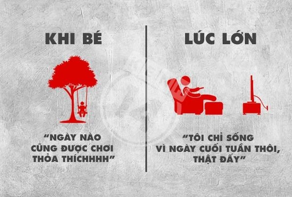 Chùm ảnh hài hước về suy nghĩ khác nhau giữa người lớn và trẻ con