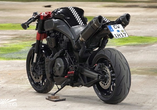 Cùng ngắm yamaha mt-01 độ cafe racer