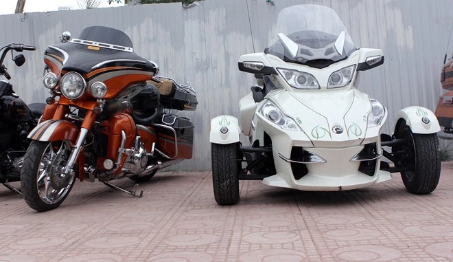 Dàn môtô pkl quy tụ showroom harley-davidson tại hà nội