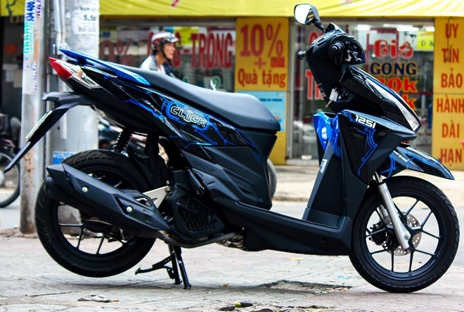 Honda click 125i 2015 sơn tem đấu phong cách tron legacy