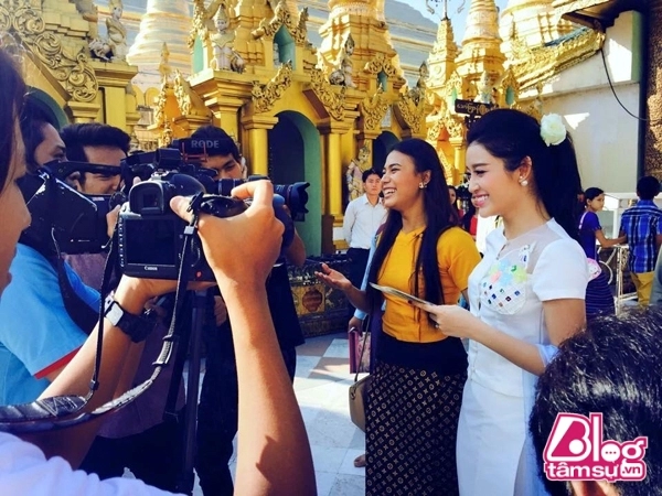 Huyền my được chào đón nồng nhiệt tại myanmar