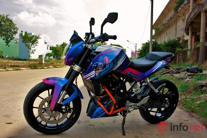 Ktm duke 125 độ cực độc với phiên bản stitch của biker bình dương