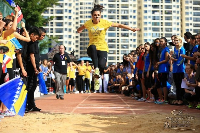 Lan khuê trắng tay hh namibia lập kỷ lục ở sports challenge - miss world 2015