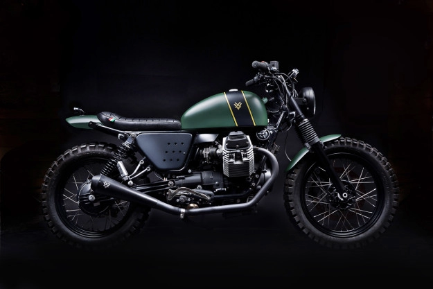 Moto guzzi v7 độ đẹp hút hồn với phong cách scrambler