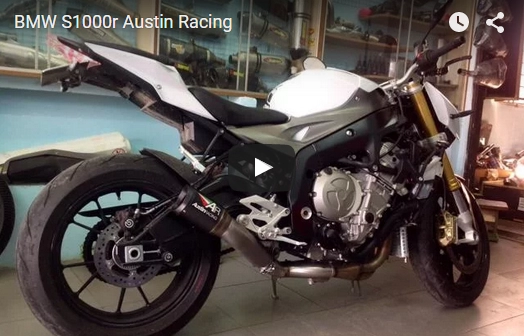 Naked bike bmw s1000r test pô austin racing kích thích