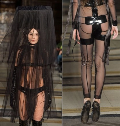Người mẫu phơi mình trần tại tuần thời trang london