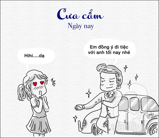 So sánh sự khác biệt giữa yêu thời xưa và yêu thời nay