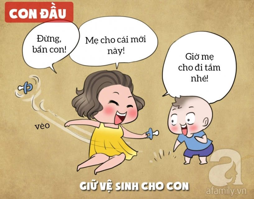 Sự khác biệt khi bạn nuôi con đầu và con thứ Sự khác biệt khi bạn nuôi con đầu và con thứ