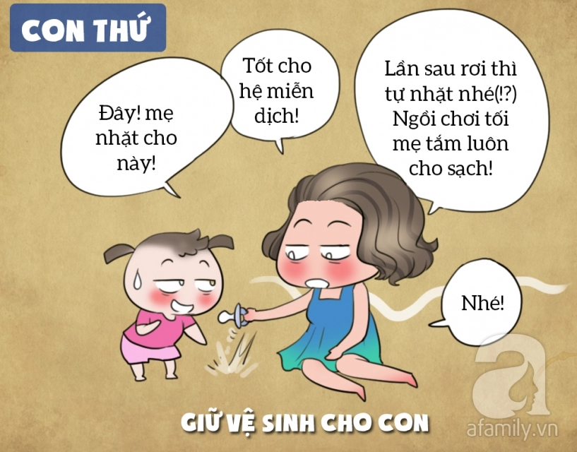 Sự khác biệt khi bạn nuôi con đầu và con thứ Sự khác biệt khi bạn nuôi con đầu và con thứ