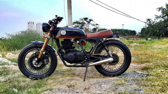 Suzuki gn250 độ phong cách tracker qua bàn tay thợ sài gòn