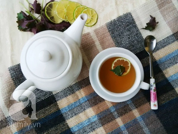 Trà mật ong Trà mật ong tía tô chống cảm cúm tiết giao mùa