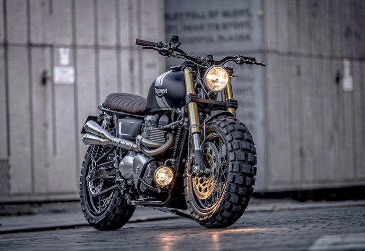 Triumph boneville t100 hầm hố với phiên bản độ scrambler