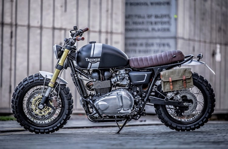 Triumph boneville t100 hầm hố với phiên bản độ scrambler