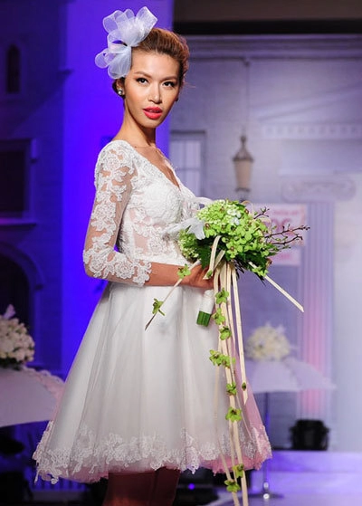 Trúc diễm - minh luân cưới trên sàn catwalk