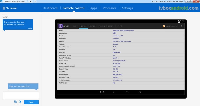 Truy cập android tv box từ xa bằng teamviewer