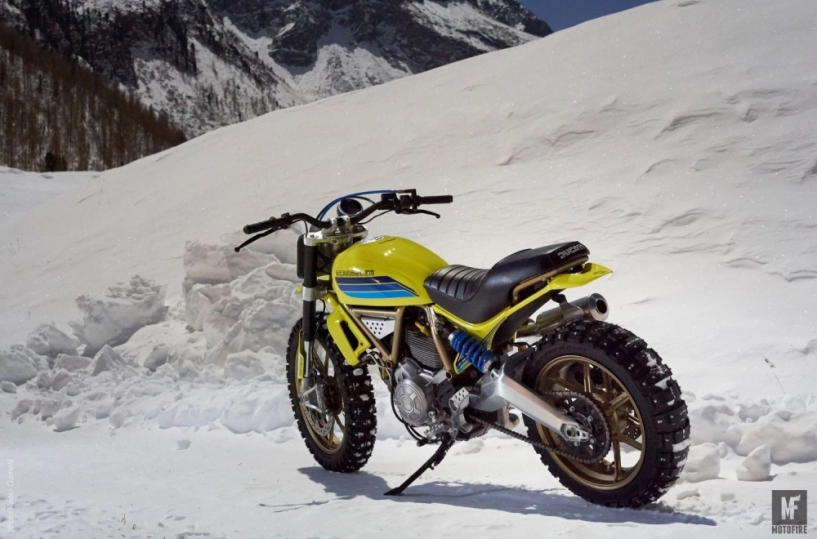 Ducati scrambler artika chiến binh đường tuyết