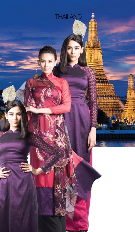 Hoàng yến làm mẫu áo dài cho festival huế 2014