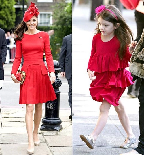 Kate middleton và suri cruise đụng phong cách