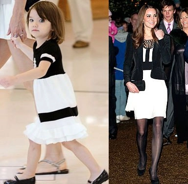 Kate middleton và suri cruise đụng phong cách