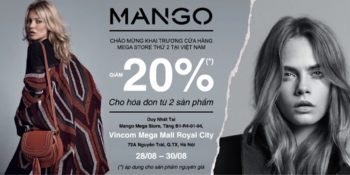 Khai trương mango mega store thứ 2 tại royal city